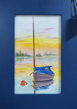 Sunset on the Water - Oil Painting by Sue Zylak
