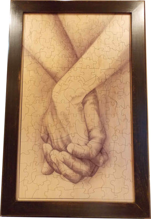 Hand in Hand Forever Tree Wooden Puzzle Guest Book