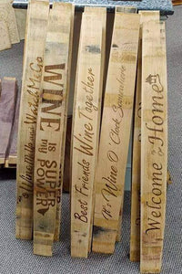 Wine Barrel Board Signs!