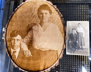 100-Year-Old Photo Laser Engraved
