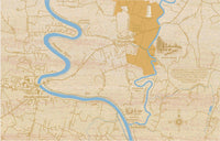 Antietam Creek Potomac River MD - laser cut wood map