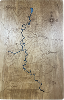 Kings River, Arkansas - Laser Engraved Wood Map Overflow Sale Special