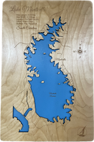 Lake Monticello, South Carolina - Laser Engraved Wood Map Overflow Sale Special