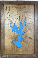 Moss Lake, North Carolina - Laser Engraved Wood Map Overflow Sale Special