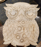 Color It Yourself  Owl Pop-Art - Laser Engraved Birch Wood