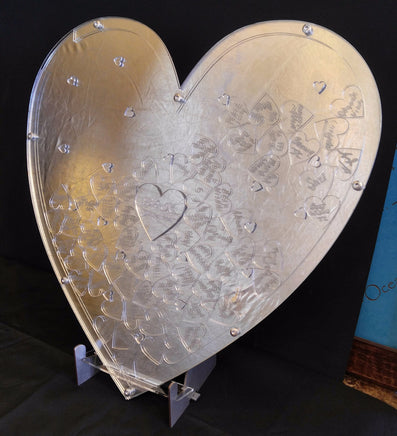 Mirrored Heart Drop Guest Book