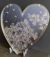 Mirrored Heart Drop Guest Book