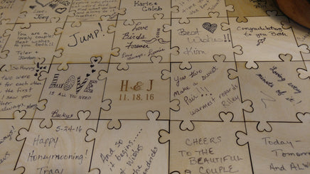 Custom Sweetheart Puzzle Wooden Guest Book