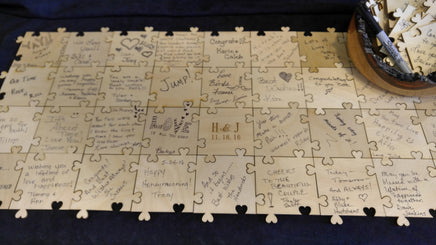 Custom Sweetheart Puzzle Wooden Guest Book