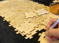 Custom Sweetheart Puzzle Wooden Guest Book