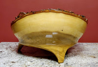 Hand Turned Bowl - Natural Edge - Poplar Wood