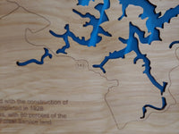 Lake Santeetlah, North Carolina - Laser Cut Wood Map