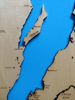 Lake Baikal, Russia - Laser Cut Wood Map