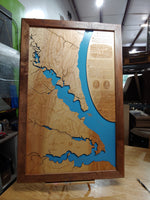 Aquia Creek, VA - Laser Cut Wood Map