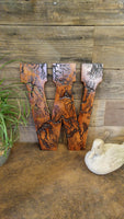 Wooden Lichtenberg Letter D