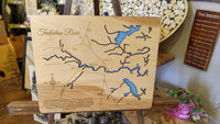 Tuckahoe River, New Jersey - laser cut wood map