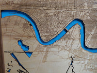 New Orleans, Louisiana Coastal Map - laser cut wood map