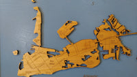 Florida Keys - laser cut wood map