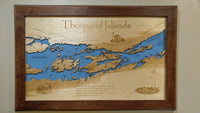 Thousand Islands - laser cut wood map