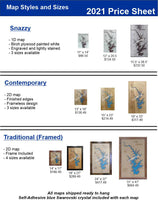 Conway Chain of Lakes, Florida  - Laser Cut Wood Map