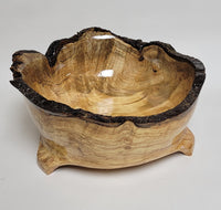 Hand Turned - Live Edge - Maple Bowl #2050