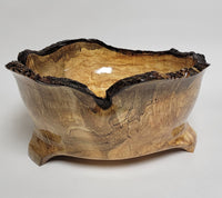 Hand Turned - Live Edge - Maple Bowl #2050