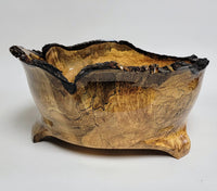 Hand Turned - Live Edge - Maple Bowl #2050