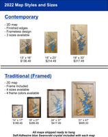 West Bearskin Lake, MN - Laser Cut Wood Map