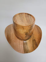 Maple Cowboy Hat - Rare Wood Turned Men's Headwear #275