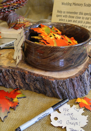 Colorful Fall Leaves Memory Sculpture
