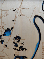 The Alabama River - Wood Laser Cut Map