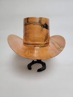 Ambrosia Maple Cowboy Hat - Rare Wood Turned Men's Headwear