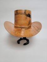 Ambrosia Maple Cowboy Hat - Rare Wood Turned Men's Headwear