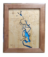 Aquia Harbour, VA - Laser Cut Wood Map