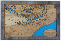 The Boundary Waters - Laser Cut Wood Map