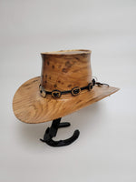 Butternut Cowboy Hat - Rare Wood Turned Men's Headwear