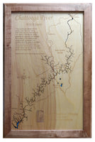 Chattooga River, GA/SC - Laser Cut Wood Map