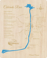 Laughlin, Nevada and Bullhead City, Arizona - Laser Cut Wood Map