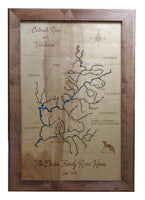 Colorado River and its Tributaries - Laser Cut Wood Map