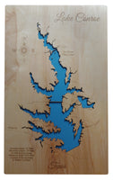 Lake Conroe, Texas  - Laser Cut Wood Map