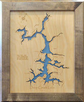 Deep Creek Lake, MD - Laser Cut Wood Map