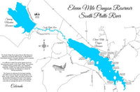 Eleven Mile Canyon, Colorado - Laser Cut Wood Map