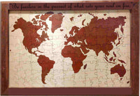 World Map Wedding Guest Book