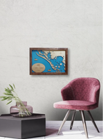Estero Island, Florida - laser cut wood map