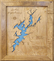 Lake Hopatcong, NJ - Laser Cut Wood Map