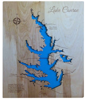 Lake Conroe, Texas  - Laser Cut Wood Map