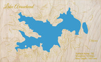 Lake Arrowhead, California - Laser Cut Wood Map