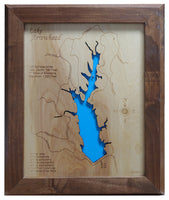 Lake Arrowhead, Georgia - Laser Cut Wood Map