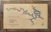 Lake of the Ozarks, Missouri - Laser Cut Wood Map