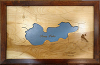Long Lake, Minnesota (Hennepin County) - Laser Cut Wood Map